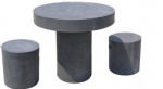 FIBERCLAY ROUND GARDEN TABLE AND STOOL