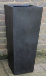 Tall Black Square Polystone planters