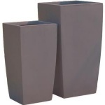 Fiberclay Chocolate Tall Square Planter